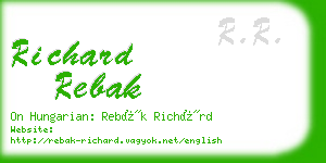 richard rebak business card